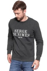 MUSTANG BLUZA Rubberprint Sweat ANTHRA MELANGE 1006373 4151. Szare bluzy męskie Mustang, m, bez wzorów, bez kaptura. W wyprzedaży za 69.99 zł.