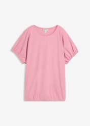 T-shirt z bawełny organicznej. Czarne t-shirty damskie bonprix, bez wzorów, z bawełny, bez kołnierzyka. Za 64.99 zł.