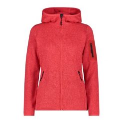 Polar z kapturem dla kobiet CMP. Czerwone bluzy sportowe damskie CMP, xs, bez wzorów, z polaru, z kapturem, narciarskie. Za 353.95 zł.