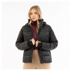 Damska kurtka z kapturem ANKY ATC252002. Czarne kurtki damskie ANKY, bez wzorów, z puchu, z kapturem. W wyprzedaży za 846.75 zł.