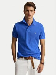 Polo Ralph Lauren Polo 710536856514 Niebieski Regular Fit. Niebieskie koszulki polo męskie Polo Ralph Lauren, l, bez wzorów, z bawełny, bez ramiączek. Za 599.99 zł.