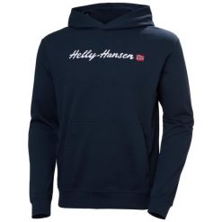 Bluza Helly Hansen Core Graphic. Niebieskie bluzy męskie Helly Hansen, m, bez wzorów, bez kaptura. W wyprzedaży za 342.40 zł.