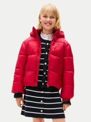 Tommy Hilfiger Kurtka zimowa KG0KG08759 S Czerwony Regular Fit. Czerwone buty zimowe dziewczęce Tommy Hilfiger, na zimę, bez wzorów, z syntetyku, bez kaptura. Za 699.99 zł.