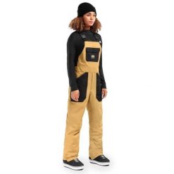 Spodnie snowboardowe z szelkami damskie Maple-W. Brązowe spodnie snowboardowe damskie SIROKO, na zimę, m, bez wzorów, z materiału, sportowe, narciarskie. Za 465.00 zł.