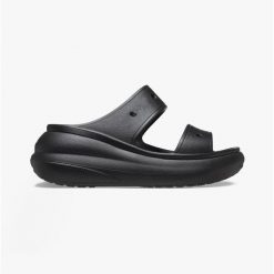 Klapki damskie na platformie Crocs CRUSH. Czarne skarpety damskie Crocs, bez wzorów. W wyprzedaży za 199.00 zł.