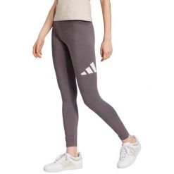 Legginsy damskie adidas Essentials Big Logo Cotton. Szare legginsy damskie Adidas, bez wzorów, z bawełny. Za 112.99 zł.