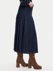 DeeZee Kozaki CEO-WS22392-07 Brązowy. Brązowe kozaki damskie DeeZee, z materiału, bez obcasa, na słupku. Za 219.99 zł.