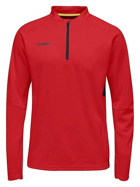 Czerwona męska bluza Hummel Tech Move Half Zip. Czerwone bluzy męskie 8000KICKS, m, bez wzorów, z elastanu, bez kaptura, do biegania. Za 211.99 zł.
