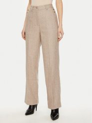 Bruuns Bazaar Spodnie materiałowe Elezi BBW4308 Beżowy Regular Fit. Brązowe spodnie materiałowe damskie Bruuns Bazaar, bez wzorów, z materiału. Za 389.99 zł.