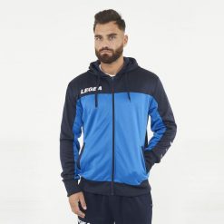 Kurtka Damska Flex do Biegania Błękitna. Niebieskie kurtki męskie Legea, xl, bez wzorów, z bawełny, bez kaptura, do biegania. Za 72.00 zł.