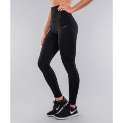 Klasyczne legginsy z wysokim stanem. Czarne legginsy damskie Carpatree, xl, bez wzorów. W wyprzedaży za 131.99 zł.