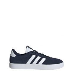 Buty VL Court 3.0. Białe obuwie sportowe damskie Adidas, bez wzorów, ze skóry, trekkingowe. Za 299.00 zł.