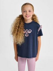 T-shirt z cekinami dla dziewczynki Hummel MIX. Niebieskie t-shirty i topy dla dziewczynek Hummel, bez wzorów, z materiału, bez ramiączek. Za 132.00 zł.