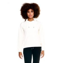 Damska bluza Leone z kapturem Basic. Białe bluzy sportowe damskie LEONE 1947 APPAREL, bez wzorów, z tkaniny, na fitness i siłownię. W wyprzedaży za 163.40 zł.