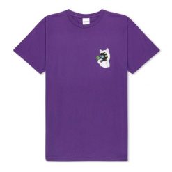 Koszulka T-shirt Rip n Dip Seeling Eye fioletowa. Fioletowe t-shirty męskie RIPNDIP, bez wzorów, sportowe, bez kołnierzyka. Za 232.65 zł.