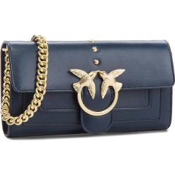 Torebka PINKO - Aliboni Wallet With Shoulder AI 18-19 PLTT 1P2172 Y4YM Dark Blue G56. Niebieskie torebki do ręki damskie Pinko, ze skóry. Za 829.00 zł.