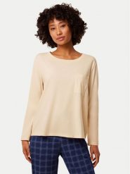 Triumph Koszulka piżamowa 10221070 Beżowy Regular Fit. Brązowe koszule nocne damskie Triumph, bez wzorów, z bawełny, bez ramiączek. Za 99.99 zł.