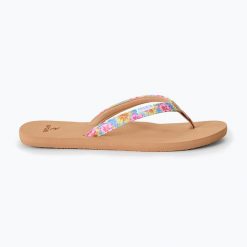 Japonki damskie Rip Curl Freedom Bloom Open Toe. Brązowe klapki damskie Rip Curl, bez wzorów, bez obcasa. Za 139.99 zł.