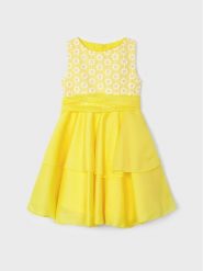 Mayoral Sukienka elegancka 3912 Żółty. Żółte sukienki dla dziewczynek Mayoral, bez wzorów, z syntetyku, eleganckie, bez ramiączek. Za 149.99 zł.