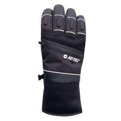 Rękawiczki Baksa. Czarne rękawiczki damskie Hi-tec, na zimę, bez wzorów, sportowe. Za 165.99 zł.