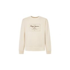 Bluza Pepe Jeans Simon. Białe bluzy męskie Pepe Jeans, m, bez wzorów, z jeansu, bez kaptura. W wyprzedaży za 262.10 zł.