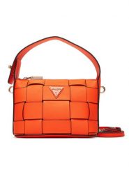 Guess Torebka Maylee Mini HWWG96 61720 Pomarańczowy. Brązowe torebki do ręki damskie Guess, z aplikacjami, ze skóry, bez dodatków. Za 469.99 zł.