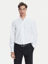 HUGO Koszula C-Jason 50293691 Biały Slim Fit. Białe koszule męskie Hugo, m, bez wzorów, z bawełny, biznesowe, bez kołnierzyka, bez ramiączek. Za 279.99 zł.