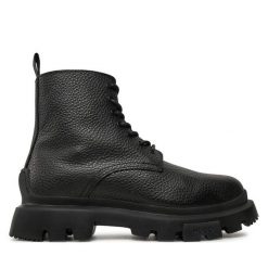 Trapery HUGO. Czarne śniegowce i trapery męskie Hugo, bez zapięcia. Za 629.99 zł.