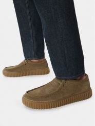 Clarks Półbuty Torhill Lo 26187378 Khaki. Brązowe półbuty na co dzień męskie Clarks, ze skóry, bez zapięcia. Za 466.99 zł.