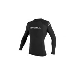Koszulka ONEILL BASIC SKINS L/S RASH GUARD. Czarne koszulki sportowe męskie O'Neill, l, bez wzorów, z materiału, bez kołnierzyka, bez ramiączek, żeglarskie. Za 152.50 zł.