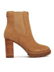 LAUREN RALPH LAUREN Botki 802942566001 Brązowy. Brązowe botki damskie Lauren Ralph Lauren, ze skóry, bez obcasa, na słupku, bez zapięcia. Za 769.99 zł.