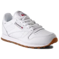 Sneakersy Reebok Classic. Białe półbuty dziewczęce Reebok Classic, bez wzorów, bez zapięcia. Za 219.99 zł.