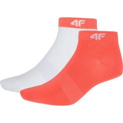 Skarpetki damskie (2 pary) SOD004 - biały+koral neon. Skarpety damskie marki FOUGANZA. W wyprzedaży za 24.99 zł.