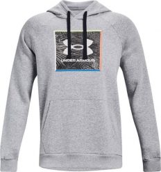 Under Armour Bluza męska Under Armour UA Rival Flc Graphic Hoodie szara 1370349 011 2XL. Szare bluzy męskie Under Armour, m, bez wzorów, bez kaptura. Za 195.78 zł.