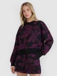 4F Bluza dresowa nierozpinana bez kaptura damska - multikolor S. Bluzy sportowe damskie 4f, s, bez wzorów, z bawełny, bez kaptura. W wyprzedaży za 99.99 zł.