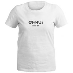 Koszulka damska Ennui Isn´t it. Białe t-shirty damskie ENNUI, xl, bez wzorów, z bawełny, klasyczne, bez kołnierzyka. Za 125.00 zł.