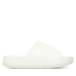 Klapki Nike. Białe klapki damskie Nike, bez wzorów, bez obcasa. Za 219.99 zł.
