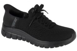 Buty sportowe Sneakersy damskie, Graceful - First Blush. Czarne obuwie sportowe damskie Skechers, bez wzorów, z materiału, trekkingowe. Za 279.99 zł.