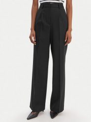 Tommy Hilfiger Spodnie materiałowe Timeless WW0WW48801 Czarny Wide Leg. Czarne spodnie materiałowe damskie Tommy Hilfiger, bez wzorów, z materiału. Za 699.99 zł.