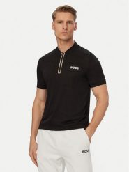 BOSS Polo Serve 3 50559206 Czarny Slim Fit. Czarne koszulki polo męskie Boss, m, bez wzorów, z syntetyku, bez ramiączek. Za 629.99 zł.