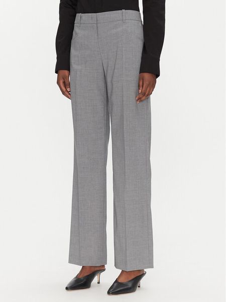 BOSS Spodnie materiałowe Tilda9 50542004 Szary Relaxed Fit. Szare spodnie materiałowe damskie Boss, bez wzorów, z materiału. Za 1,099.00 zł.