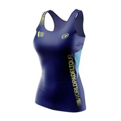 Koszulka do padla Yali 400 damska. Koszulki sportowe damskie bullpadel, l, bez wzorów, z materiału, bez kołnierzyka, bez ramiączek. Za 119.99 zł.