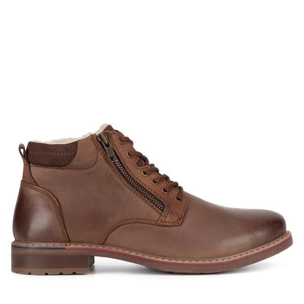 Trzewiki Lasocki. Brązowe botki męskie Lasocki, bez wzorów, bez zapięcia. Za 279.99 zł.