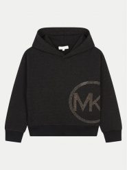 MICHAEL KORS KIDS Bluza R30154 M Czarny Regular Fit. Czarne bluzy dla dziewczynek MICHAEL KORS KIDS, bez wzorów, z bawełny, bez ramiączek, bez kaptura. Za 309.99 zł.
