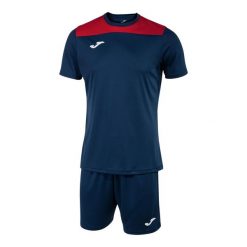 Zestaw koszulka i spodenki Joma Phoenix II. Czerwone szorty dla chłopców Joma, bez wzorów, z tkaniny, sportowe. Za 110.55 zł.
