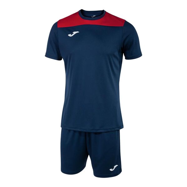 Zestaw koszulka i spodenki Joma Phoenix II. Czerwone szorty dla chłopców Joma, bez wzorów, z tkaniny, sportowe. Za 182.50 zł.