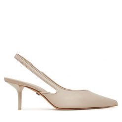 Czółenka Max Mara. Brązowe czółenka damskie Max Mara, bez wzorów, bez obcasa, bez zapięcia. Za 1,649.00 zł.
