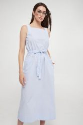 Sukienka w paski Panfilo MAX MARA LEISURE. Sukienki damskie Max Mara Leisure, bez wzorów, bez kołnierzyka, bez ramiączek. W wyprzedaży za 944.25 zł.