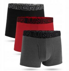 Under Armour Bokserki męskie UNDER ARMOUR Czarne - Czerwone - 3 PAK Performance S. Czarne bokserki męskie Under Armour, m, bez wzorów. Za 141.90 zł.