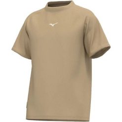 Koszulka Mizuno Athletic. Brązowe koszulki sportowe męskie Mizuno, xl, bez wzorów, z materiału, bez kołnierzyka, bez ramiączek, do biegania. Za 159.50 zł.